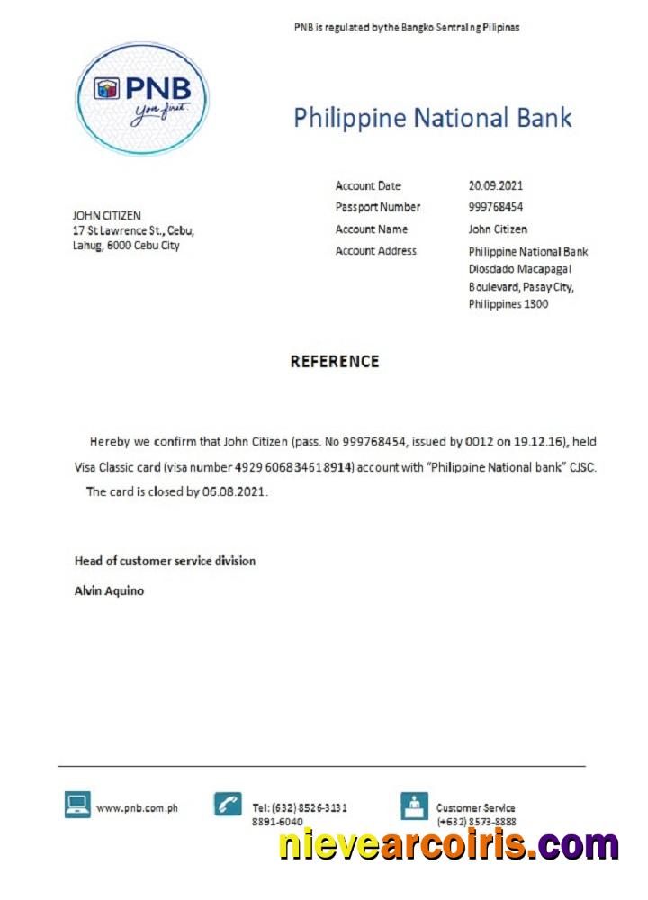 Philippines PNB closure reference